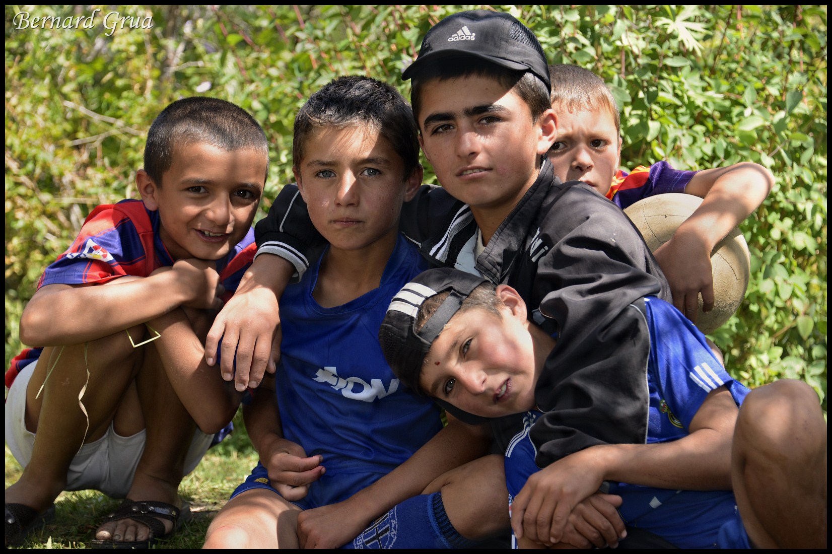 Young boys of Tusion at the river