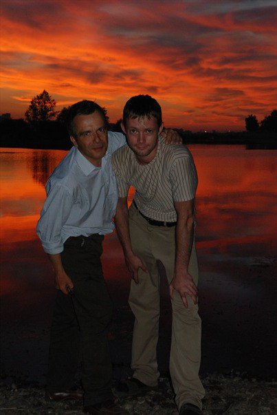 Bernard Grua, coucher de soleil sur l'Angara à Irkoutsk, Sibérie Orientale.