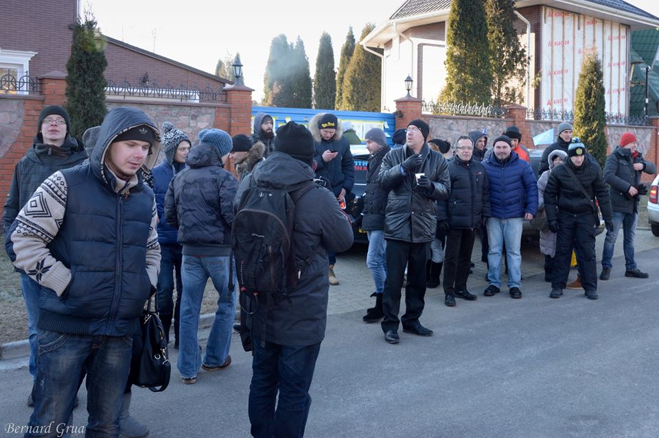 Bernard Grua, décembre 2014, manifestation avec l'Automaidan contre la corruption du Premier Ministre Yatseniouk, Kiev, Ukraine