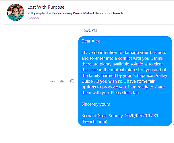 Alex Reynolds, Chapursan Valley, lost with purpose, answer 2