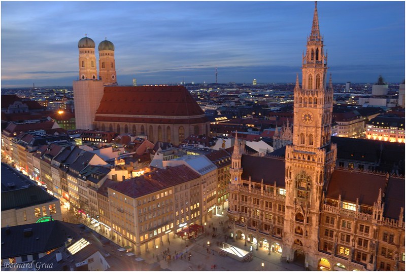 Bernard Grua, heure bleue, blue hour, Allemagne, Munich