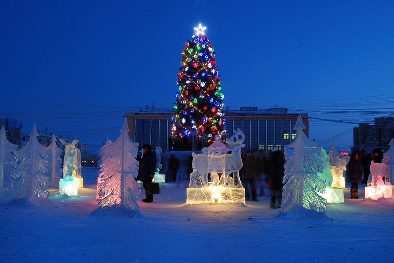 Bernard Grua, heure bleue, blue hour, Russie, Sibérie, Iakoutsk