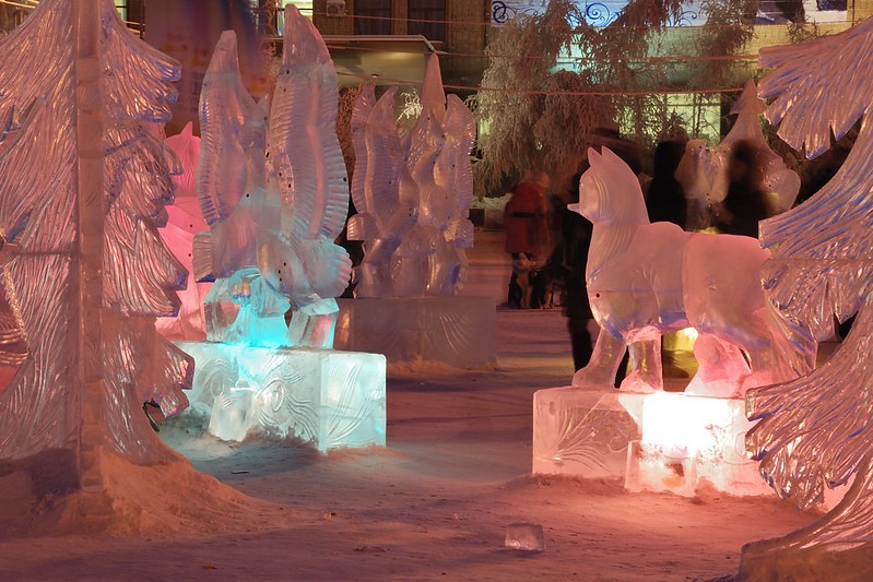 Bernard Grua, heure bleue, blue hour, Iakoutsk, Sibérie Russie