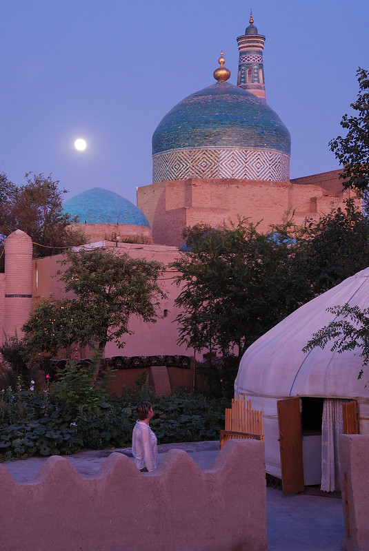 Bernard Grua, heure bleue, blue hour, Ouzbekistan, Khiva