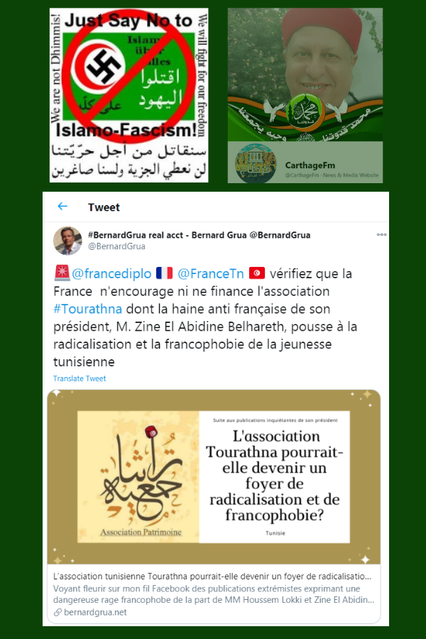Zine El Abidine Belhareth, Association Tourathna, Tunis, Islamo-Fascism