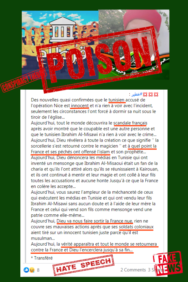 Zine El Abidine Belhareth, Association Tourathna, Tunis, Islamo-Fascism, Poison Fr