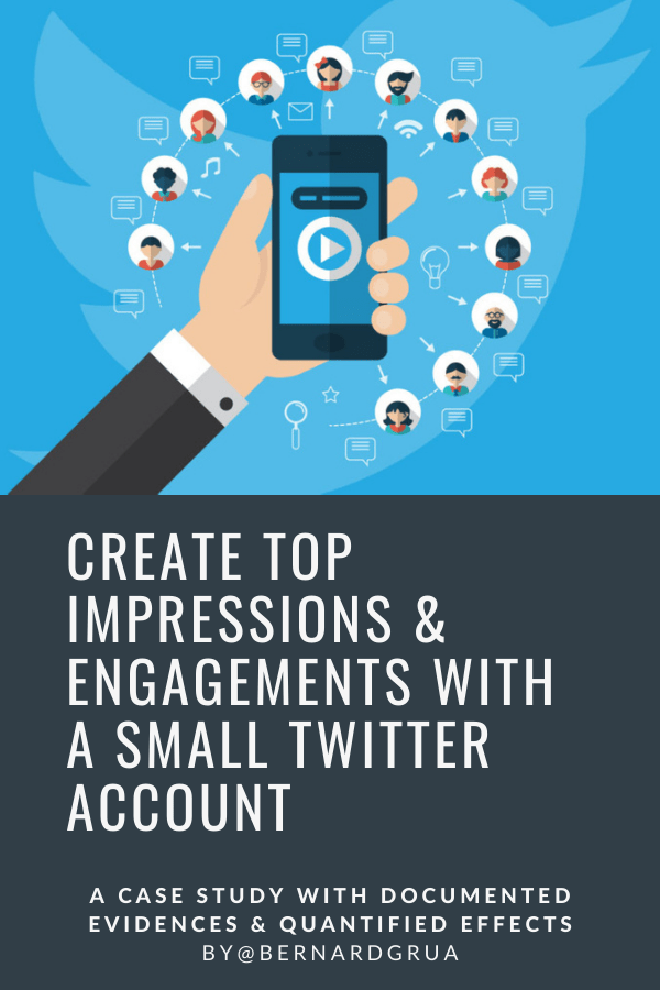 Even small Twitter accounts can reach top engagements and impressions if they focus on quality posts. Sharing original and interesting content, bringing expertise, supporting other users for a cause are rewarding. Visuals such as images and videos are appreciated by an audience. Taking relevant part into a conversation launched by an influencer and expert is good tool for reaching an audience. But, the must is to get your posts retweeted by influencers. It allows you to enjoy their followers and their engagements. Pin