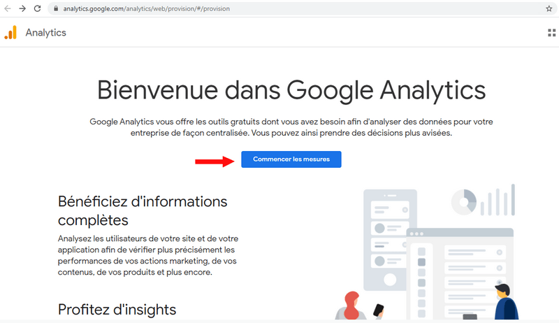 Entrée dans Google Analytics