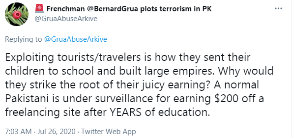 Ramla Akhtar s'oppose au tourisme, car il contribue  aux moyens de subsistance  des habitants des montagnes ainsi qu'à l'instruction de leurs enfants.