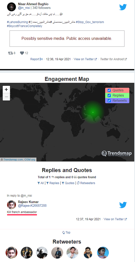 Imran Khan, Pakistan, Tehreek-e-Labbaik Pakistan, TLP, terrorism, islamism, Kill french Ambassador diffusion