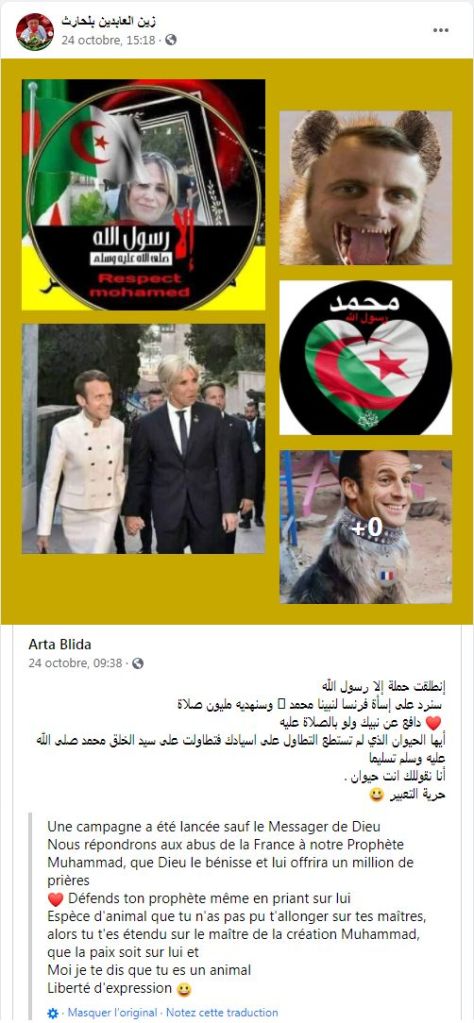 Voir, de plus, l'inversion des visages sur les corps de monsieur et madame Macron.