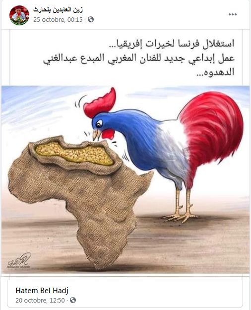 Posté trois jours après l'annonce de l'aide la France (voir ci-dessus), dont Zine El Abidine Belhareth, زين العابدين بلحارث ne parle pas. 