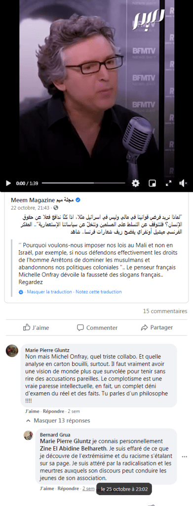22/10/2020 - ZEAB: Michel Onfray, assimile la lutte contre les terroristes d'AQMI au Sahel à une entreprise coloniale. 