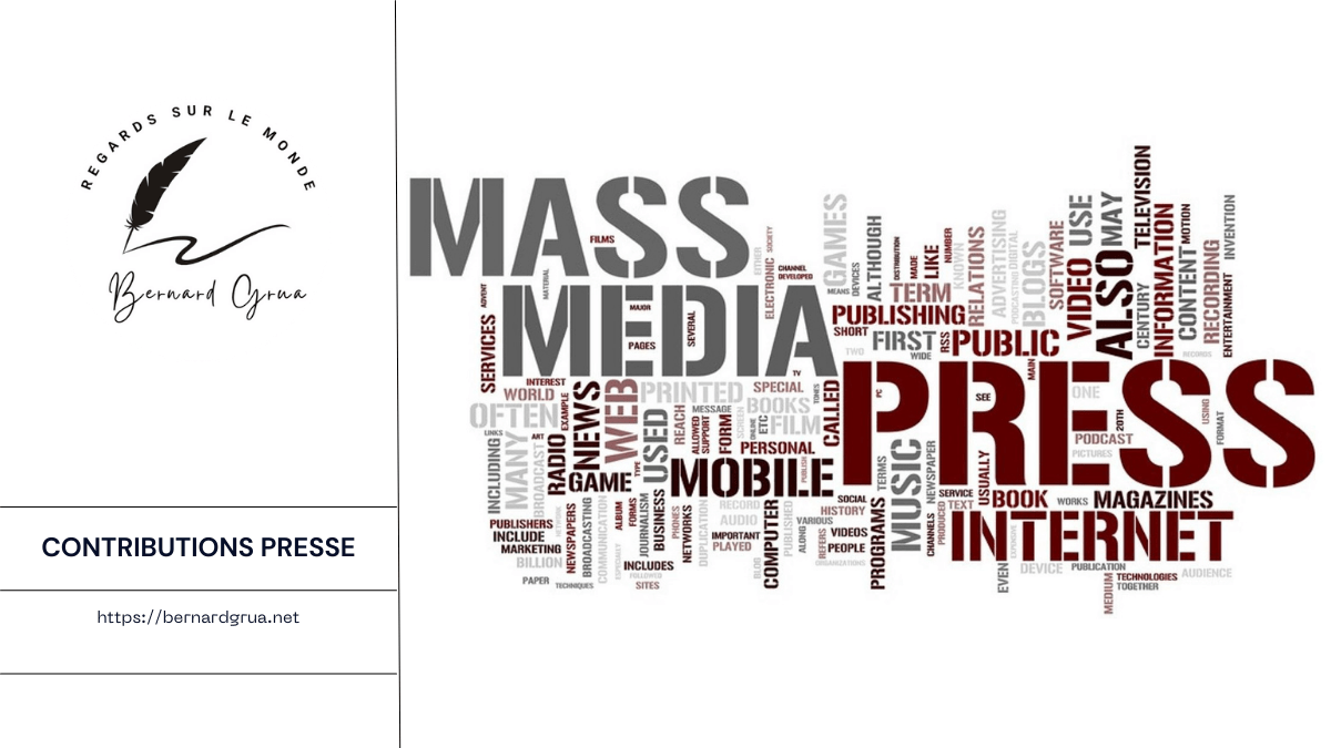 Articles et publications sur des journaux, des magazines et des médias en ligne par Bernard Gua.