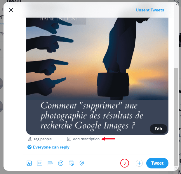 Bernard Grua, tweet avant "alt text"