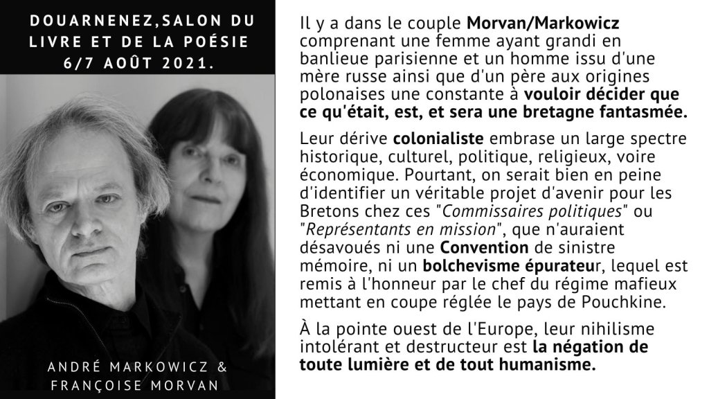 André Markowicz et Françoise Morvan à Douarnenez