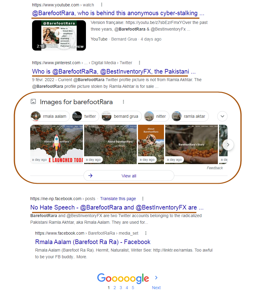 BarefootRara, second part of Google answers for "All".