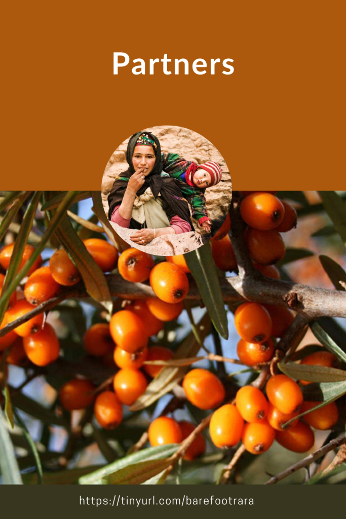 @BarefootRara website, pin for the section "Partners"