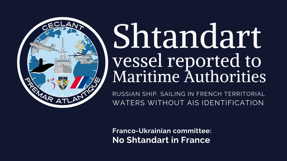Reporting to Maritime Authorities: Shandart, Russian tall ship, sailing in French territorial waters without AIS