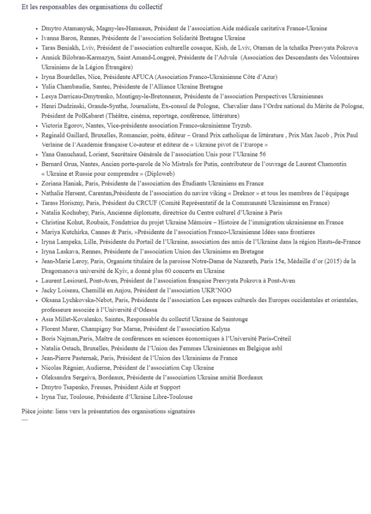 Scandale du Shtandart: Roman Sushchenko et Oleh Sentsov - lettre à la première ministre, Elisabeth Borne -page trois