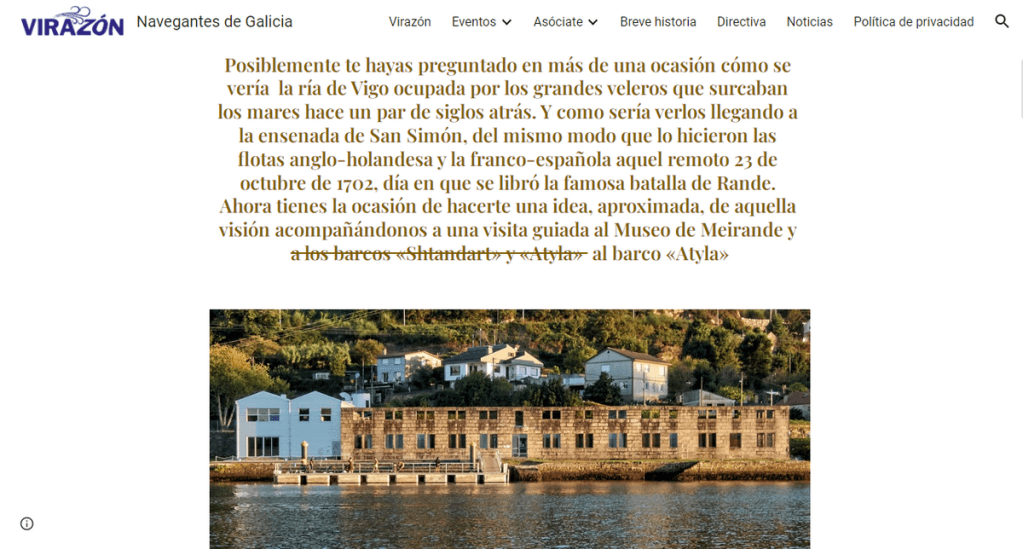 Le Shtandart est barré de la liste des navires à visiter lors de la Ruta Iacobus Maris