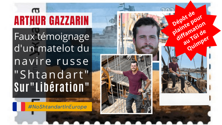 Arthur Gazzarin de Douarnenez, matelot à bord du navire russe Shtandart, sur Libération