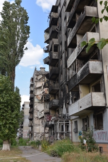 Michel Balique, Amis des Grands Voiliers : Borodyanka, immeubl brûlé