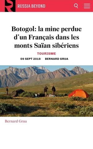 Michel Balique, Amis des Grands Voiliers : Botogol, la mine perdue d’un Français dans les monts Saïan sibériens