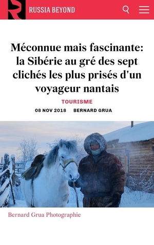 Michel Balique, Amis des Grands Voiliers : méconnue mais fascinante: la Sibérie au gré des sept clichés les plus prisés d'un voyageur nantais