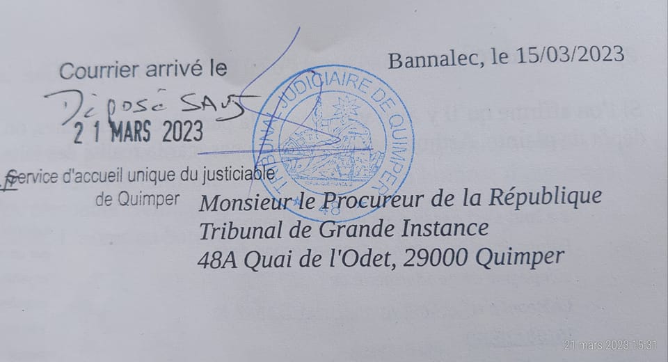 Arthur Gazzarin dépôt de plainte
