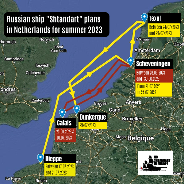 Shtandart plans in the Netherlands
