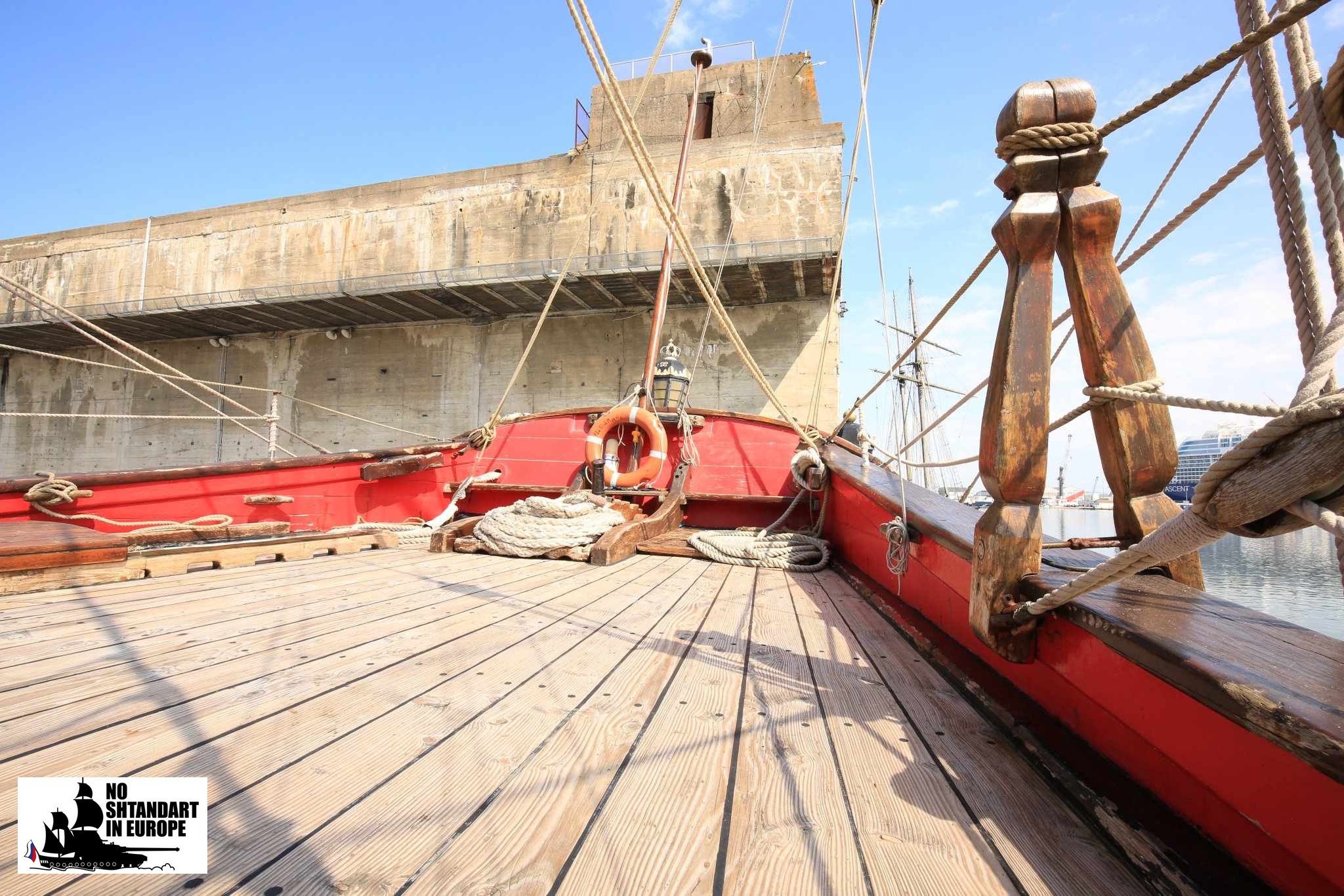 Shtandart à Saint-Nazaire, pont arrière