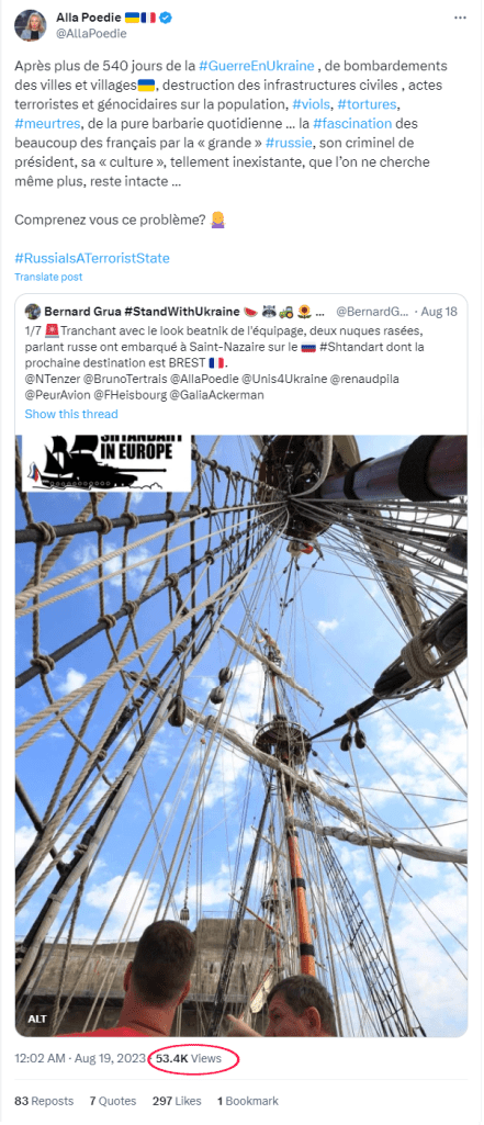 Alla Poedi, Shtandart, Granville