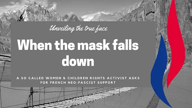 Ramla Akhtar, A self-called anti white-supremacist, anti-colonialist and Metoo Pakistani activist unveils her mask in favor of French neo-fascist far-right.