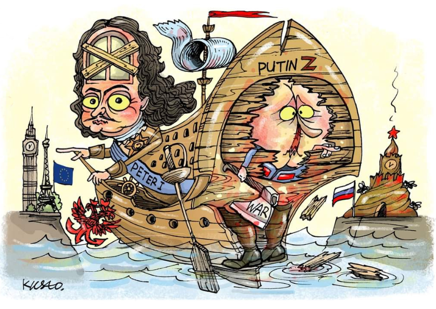 Pierre Le Grand,  le Shtandart, Poutine, la Russie, l'Europe et la guerre