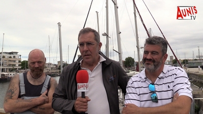Patrice Bernier, frégate russe Shtandart : AunisTV - Le navire russe Shtandart interdit dans certains ports européens débarque à La Rochelle - 05/06/2022