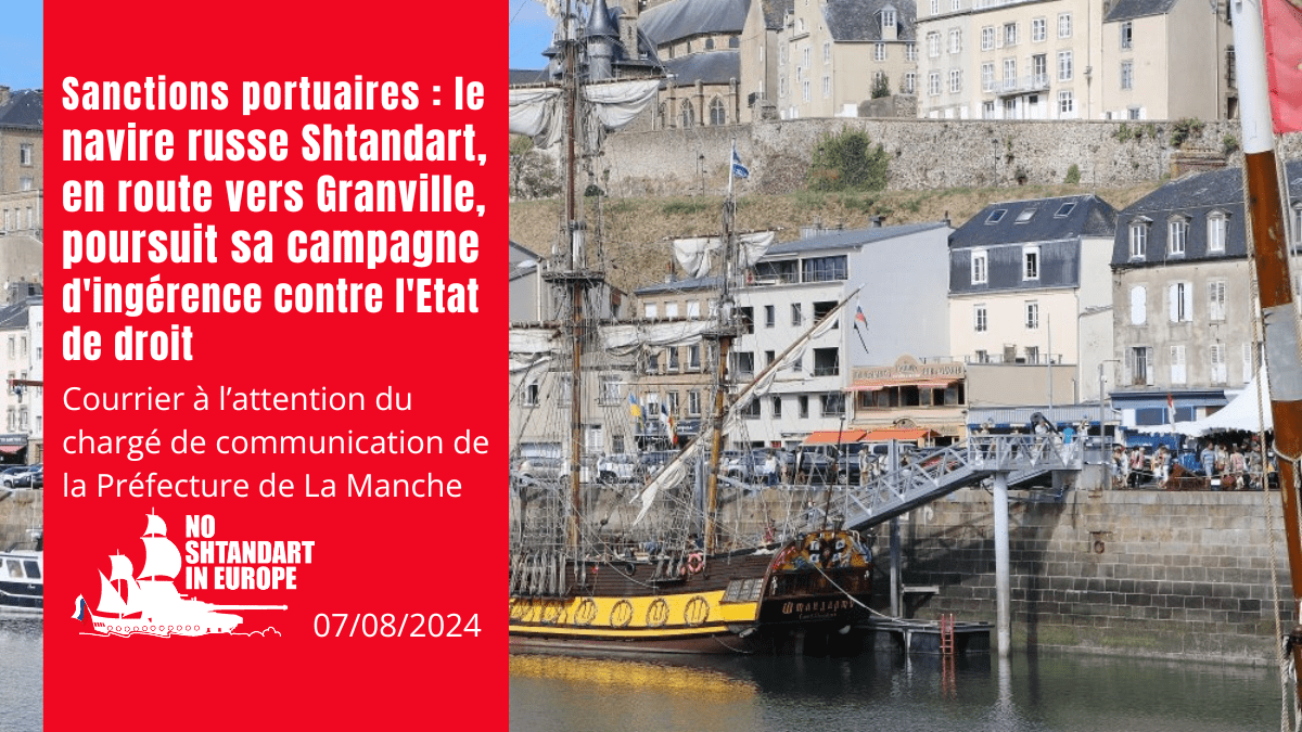 Le navire russe Shtandart, en route vers Granville