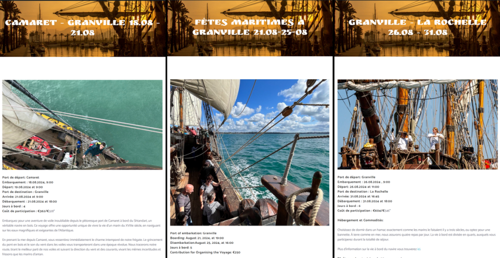 Shtandart, Camaret-Granville , Granville, Granville-La Rochelle