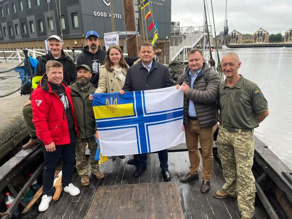 Chaika presviata pokrova, Valerii Zaluzhnyi. Ukrainian Navy flag