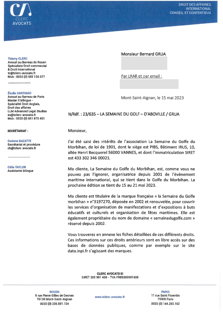 Maître Thierry Clerc pou la Semaine du Golfe , Gérad d'Aboville et Vladimir Martus