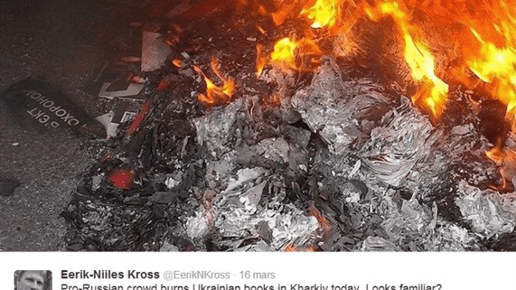 Lawyer Thierry Clerc, Проросійські активісти палять українські книжки