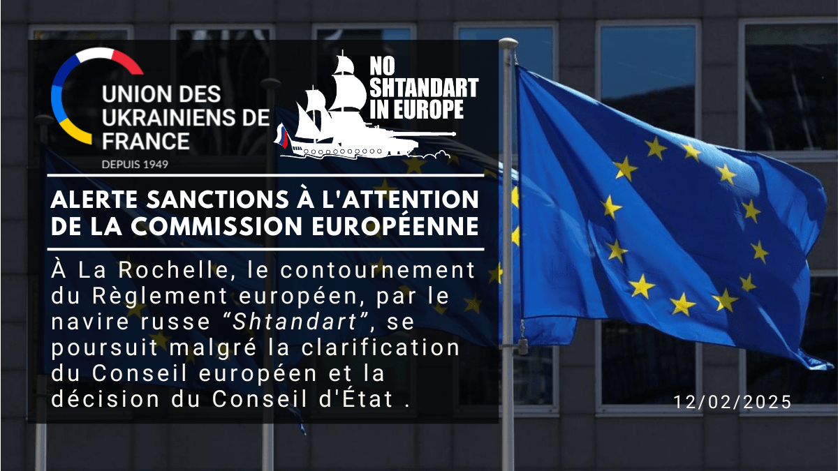 Alerte sanctions : à La Rochelle, le contournement du Règlement UE, par le navire russe Shtandart, se poursuit malgré la clarification du Conseil européen et la décision du Conseil&nbsp;d&rsquo;État.