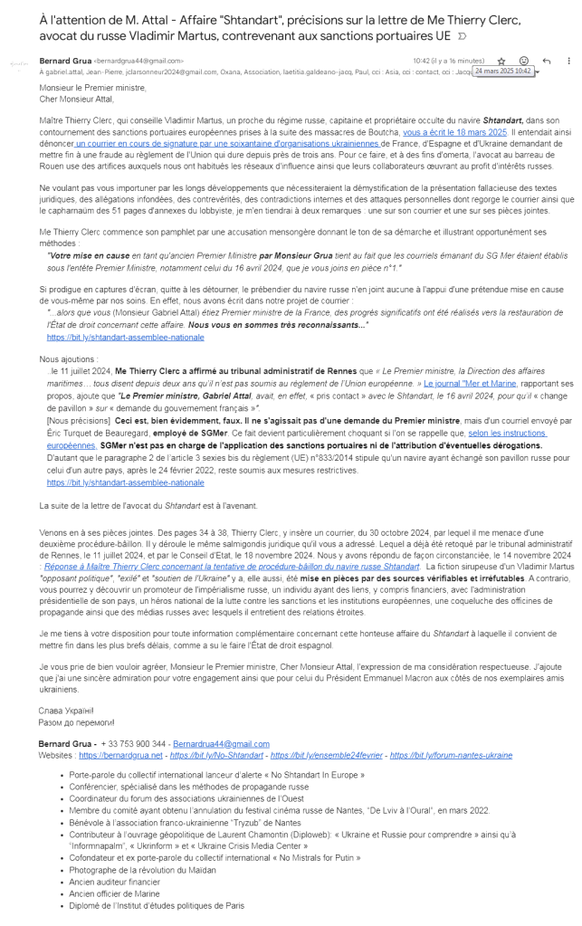 Maître Thierry Clerc, prébendier du russe Vladimir Martus