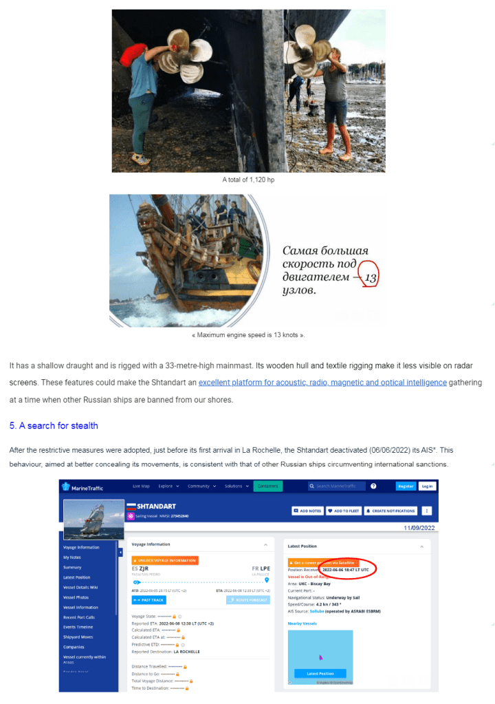 TS Shtandart: a POTENTIAL threat to national security page 4