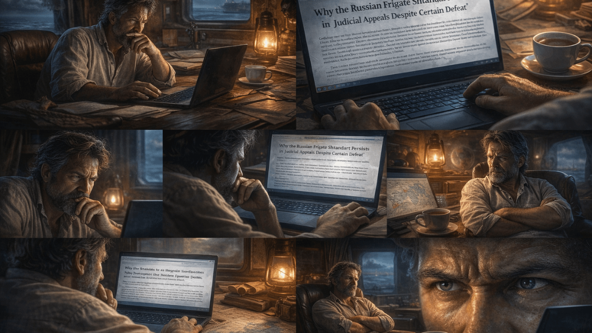 Юмористическая рождественская история: Владимир Мартус сталкивается с фрегатом «Штандарт», своими судебными неудачами, Тьерри Клерком, Мишелем Балика и неуловимым коллективом No Shtandart in Europe.