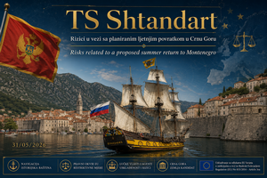 TS Shtandart in Montenegro: Port of Kitor, Allegra Port Agent and Travel Montenegro have been warned about the consequences of hosting the Russian ship