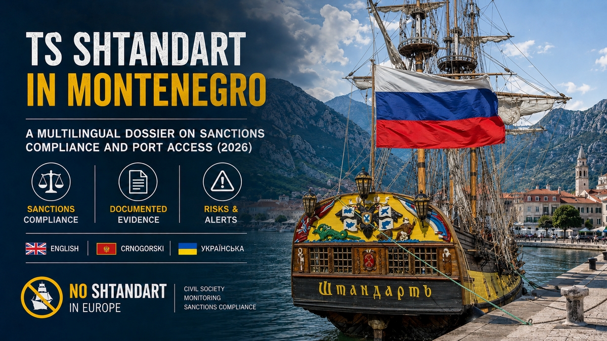 TS Shtandart, sanctions issue regarding it visits to Montenegro