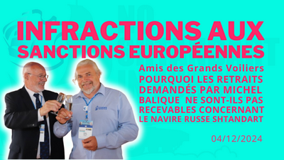 Explication des raisons qui font que No Shtandart in Europe n’a pas effectué les retraits demandés par Michel Balique 